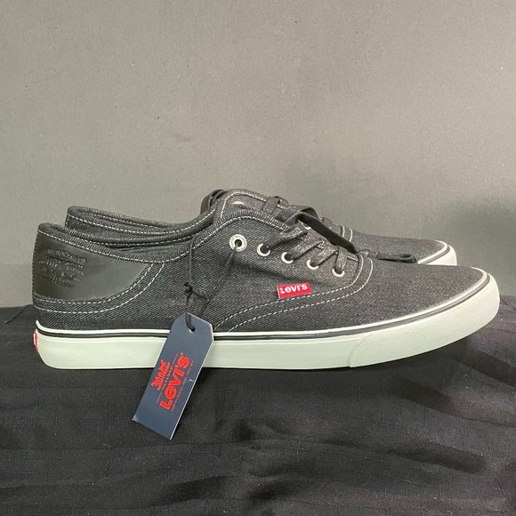 Levis Comfort Canvas Mens Sz 13 Sneakers Shoe Black Upper Low Top  51751901A NEW - Picture 9 of 10